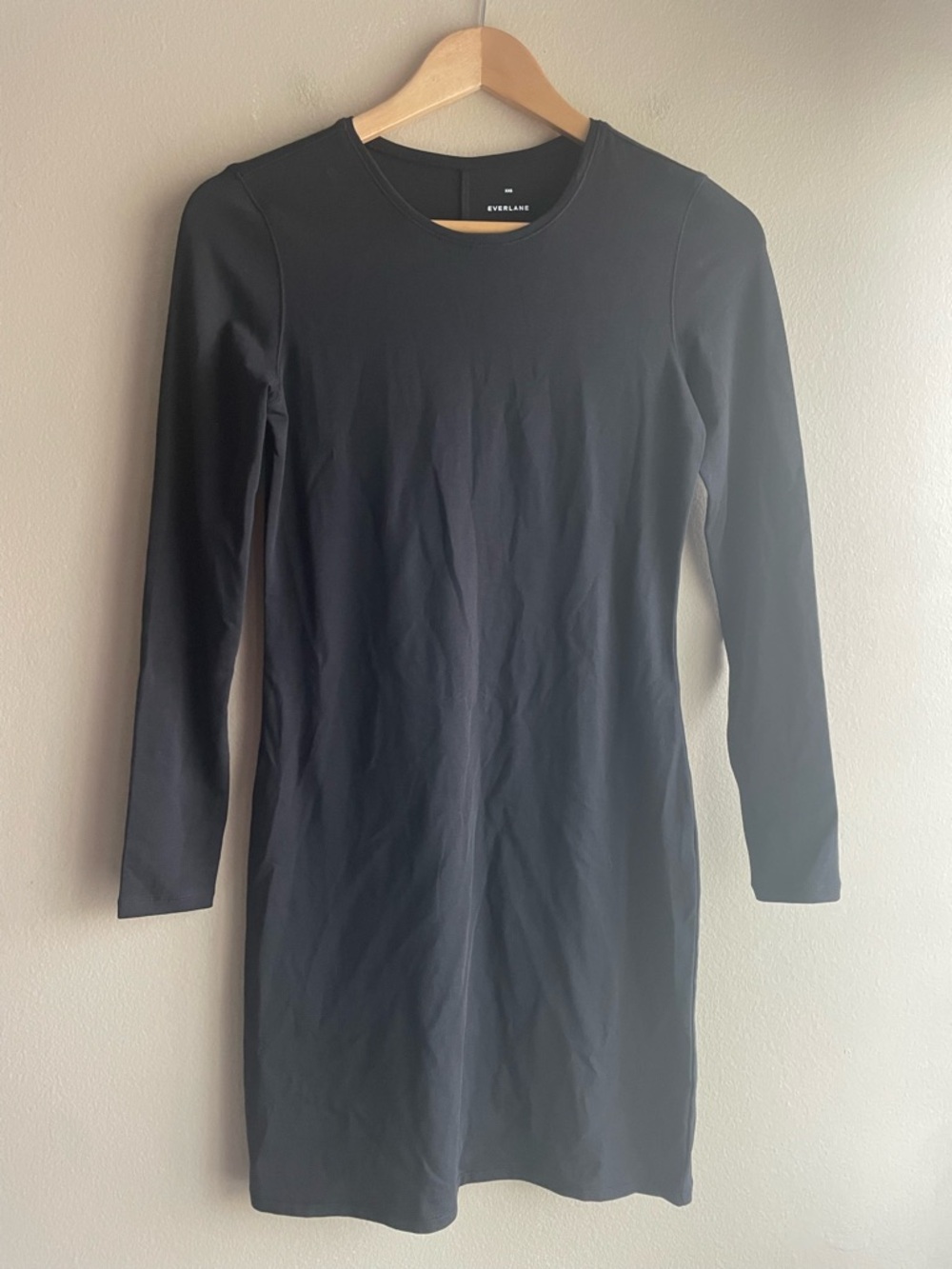 Everlane Women Black Long Sleeve Mid Dress Size XXS